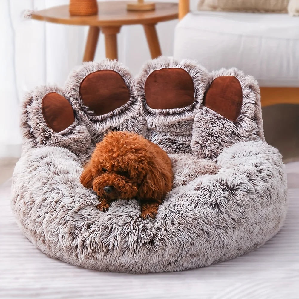 Paw-sitively Adorable Dog Bed: The Cozy Bear Paw Wonderland for Your Furry Friends!