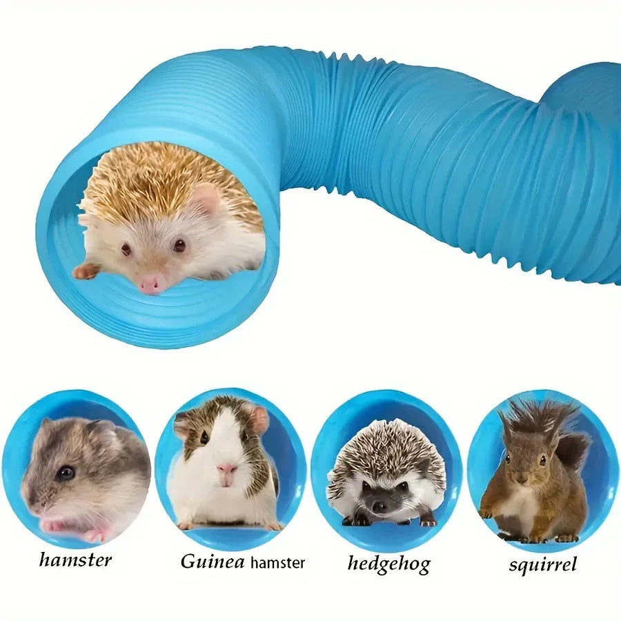 Exciting Telescopic Fun Tunnel for Small Pets - 100Cm Training Channel for Ferrets, Hamsters, and More!