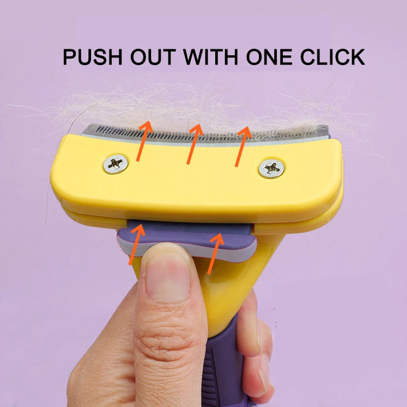 Ultimate Dog and Cat Grooming Brush - Stainless Steel Knotting Comb for Short-Haired Pets, Removes Lice and Loose Hair