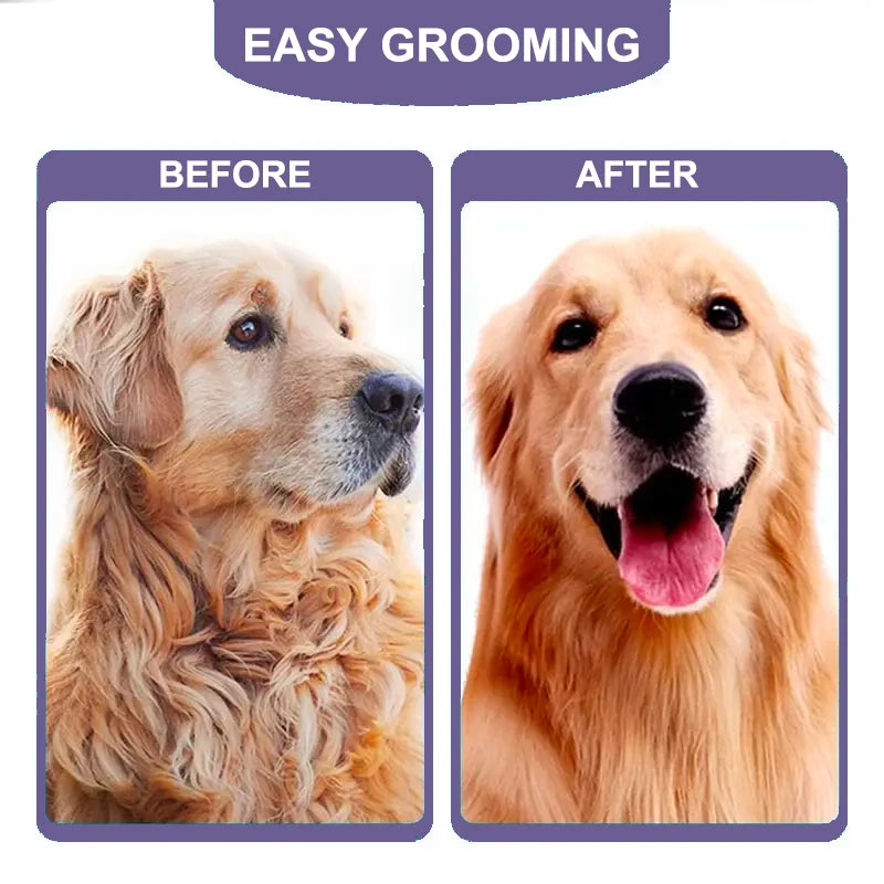 Ultimate Dog and Cat Grooming Brush - Stainless Steel Knotting Comb for Short-Haired Pets, Removes Lice and Loose Hair
