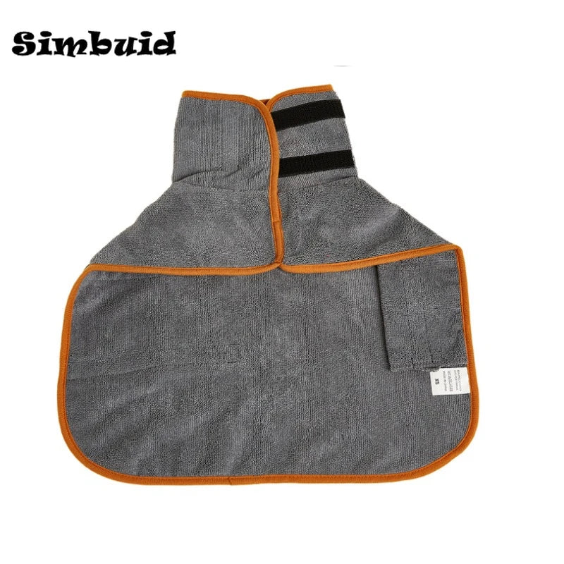 Ultimate Pet Bathrobe: Adjustable, Super Absorbent Towel for All Dog Sizes - Fast Drying & Moisture Wicking