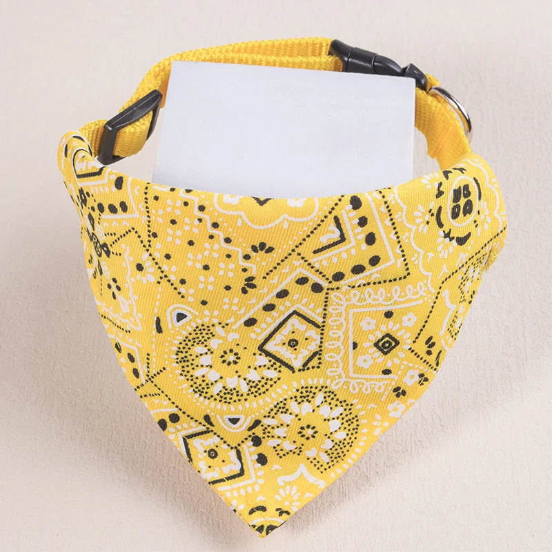 Stylish Adjustable Scarf Bandana Collar for Small Dogs and Cats - Perfect for Fashionable Pets!