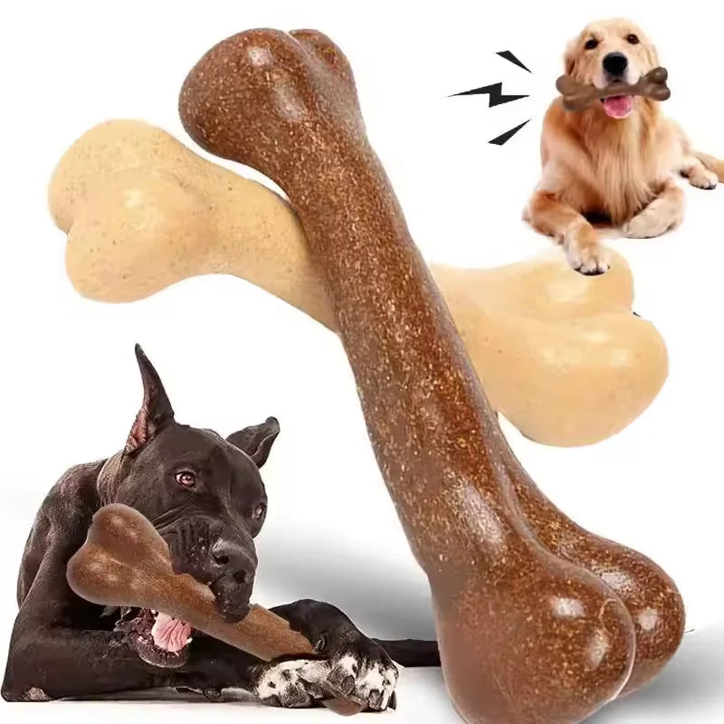 Indestructible Natural Dog Bone Chew Toy - Non-Toxic Anti-Bite Solution for Small, Medium, and Large Dogs