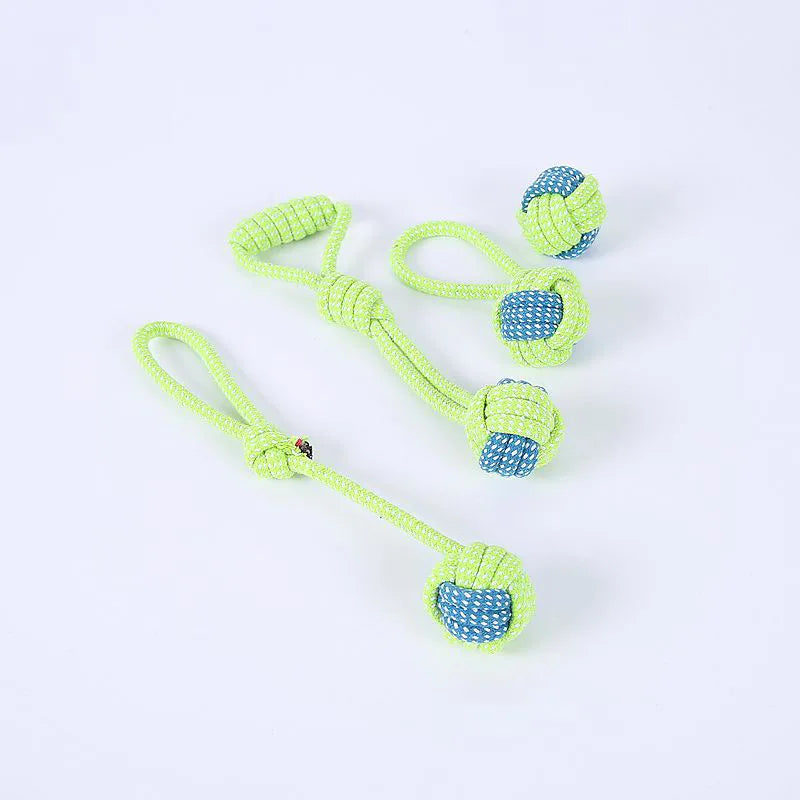 Engaging and Safe Interactive Dog Toys - Cotton Rope Balls for Dental Care and Endless Fun!