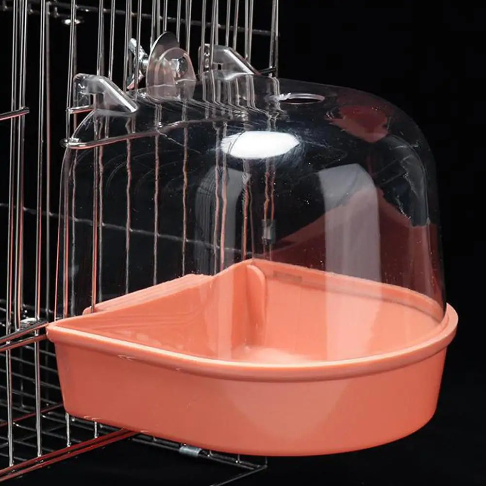 Delight Your Feathered Friends with Our Waterproof and Easy-to-Clean Hanging Bird Bath - Perfect for Parrots and Mynahs!
