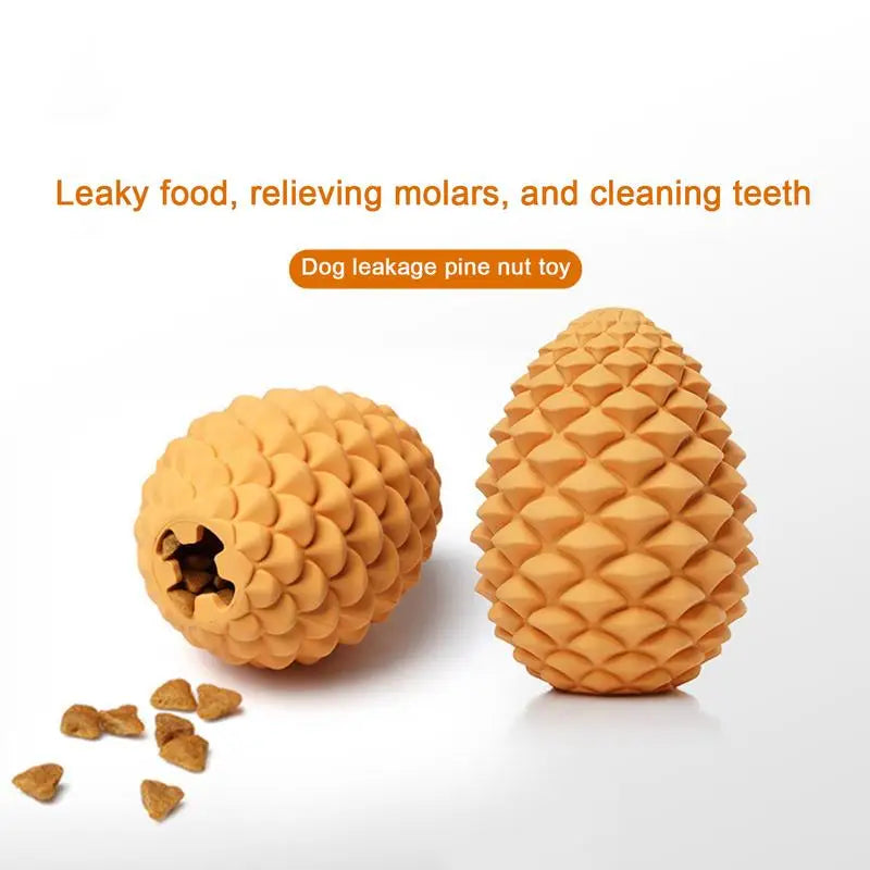 Exciting Pine Cone Dog Treat Dispensing Toy - Durable Chew Toy for Teeth Cleaning and Endless Fun!
