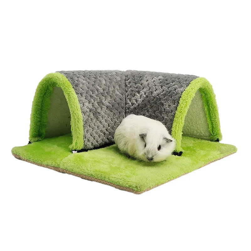 Cozy Plush Tunnels for Small Pets - Perfect Winter Hideaway for Guinea Pigs, Squirrels, Rabbits, and More!