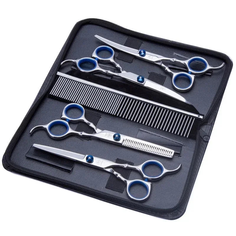 Professional 6-Inch Stainless Steel Dog Grooming Scissors - Essential Cutting Tools for Pet Hairdressers