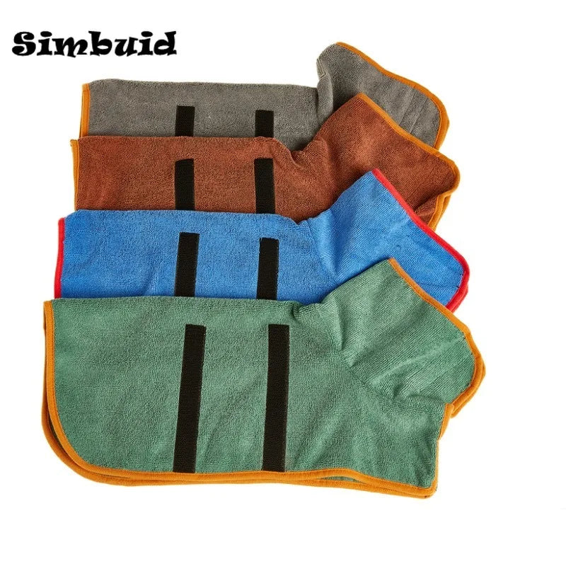 Ultimate Pet Bathrobe: Adjustable, Super Absorbent Towel for All Dog Sizes - Fast Drying & Moisture Wicking