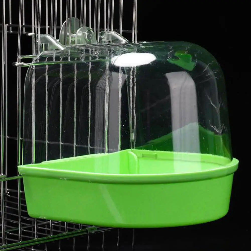 Delight Your Feathered Friends with Our Waterproof and Easy-to-Clean Hanging Bird Bath - Perfect for Parrots and Mynahs!