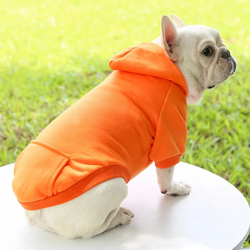 Cozy Up Your Pup: Stylish Dog Winter Hooded Sweatshirt for Small to Medium Breeds - Perfect for Chihuahuas and French Bulldogs!