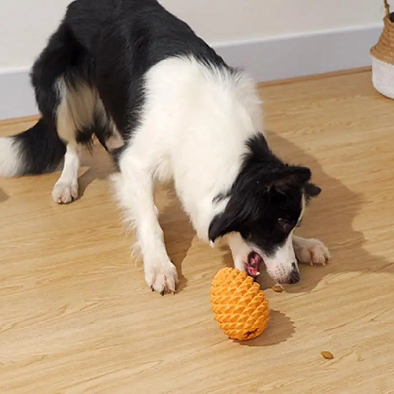 Exciting Pine Cone Dog Treat Dispensing Toy - Durable Chew Toy for Teeth Cleaning and Endless Fun!
