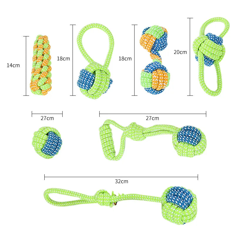 Engaging and Safe Interactive Dog Toys - Cotton Rope Balls for Dental Care and Endless Fun!