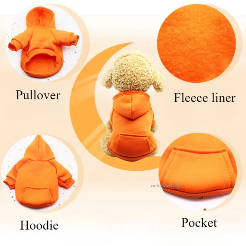 Cozy Up Your Pup: Stylish Dog Winter Hooded Sweatshirt for Small to Medium Breeds - Perfect for Chihuahuas and French Bulldogs!