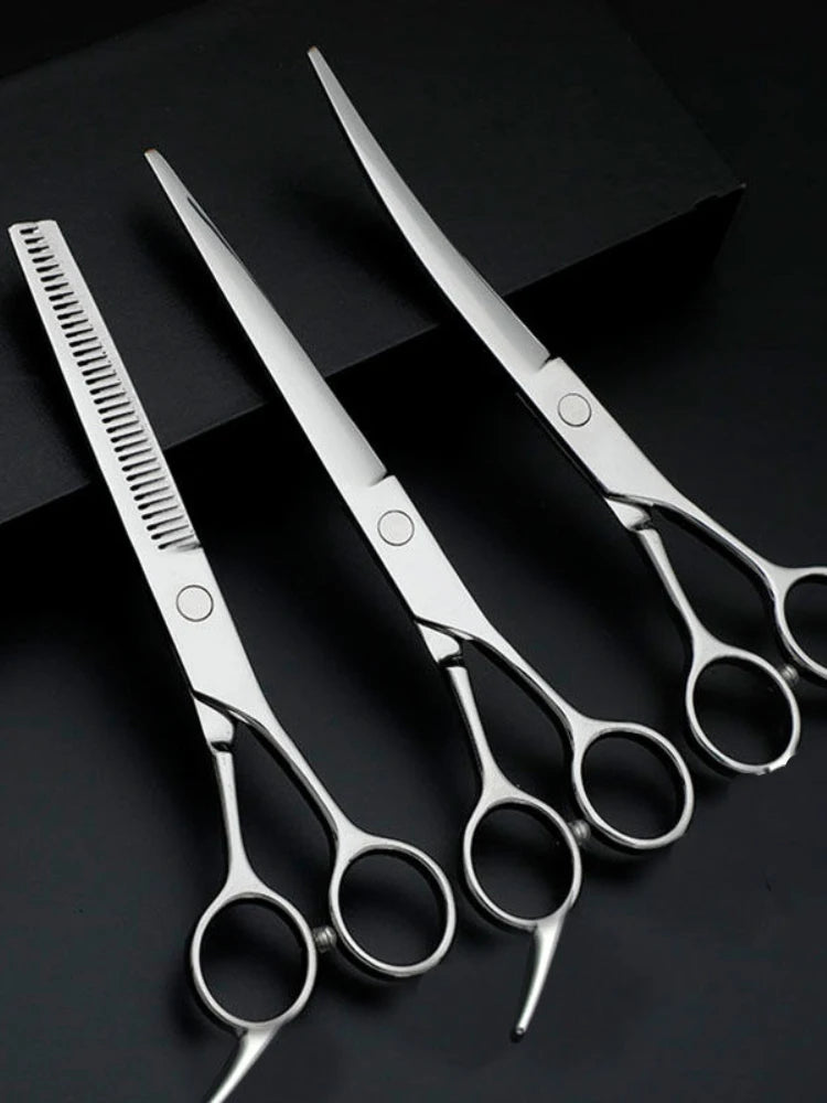 Professional Pet Grooming Scissors Set for Dogs - Perfect for Trimming, Styling, and Nail Care