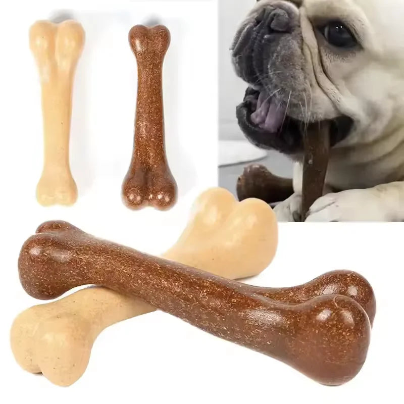 Indestructible Natural Dog Bone Chew Toy - Non-Toxic Anti-Bite Solution for Small, Medium, and Large Dogs