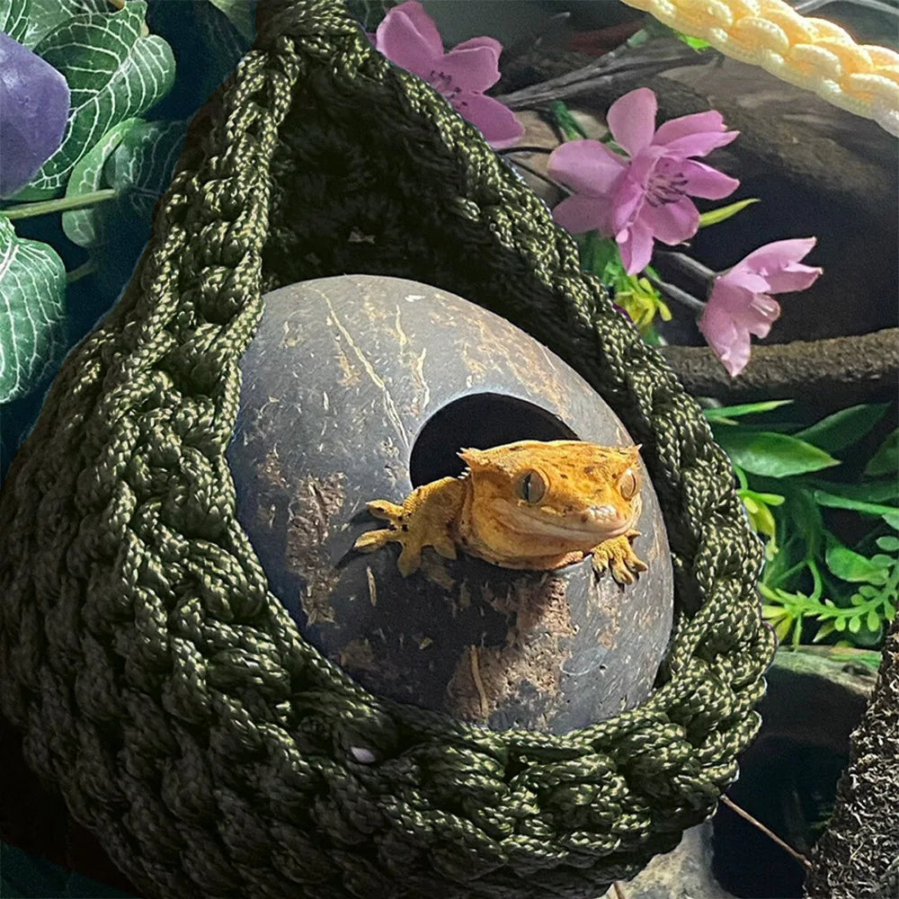 Cozy Reptile Hammock for Bearded Dragons, Chameleons, Hermit Crabs, Geckos, and Snakes - Perfect Sleeping Bed and Lizard Lounge!