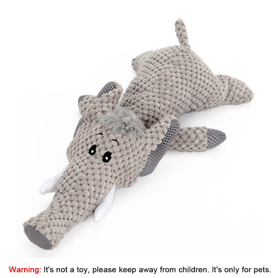 Exciting Large Plush Dog Toy - Bite-Resistant Sound Features in Adorable Animal Designs for Small & Medium Dogs