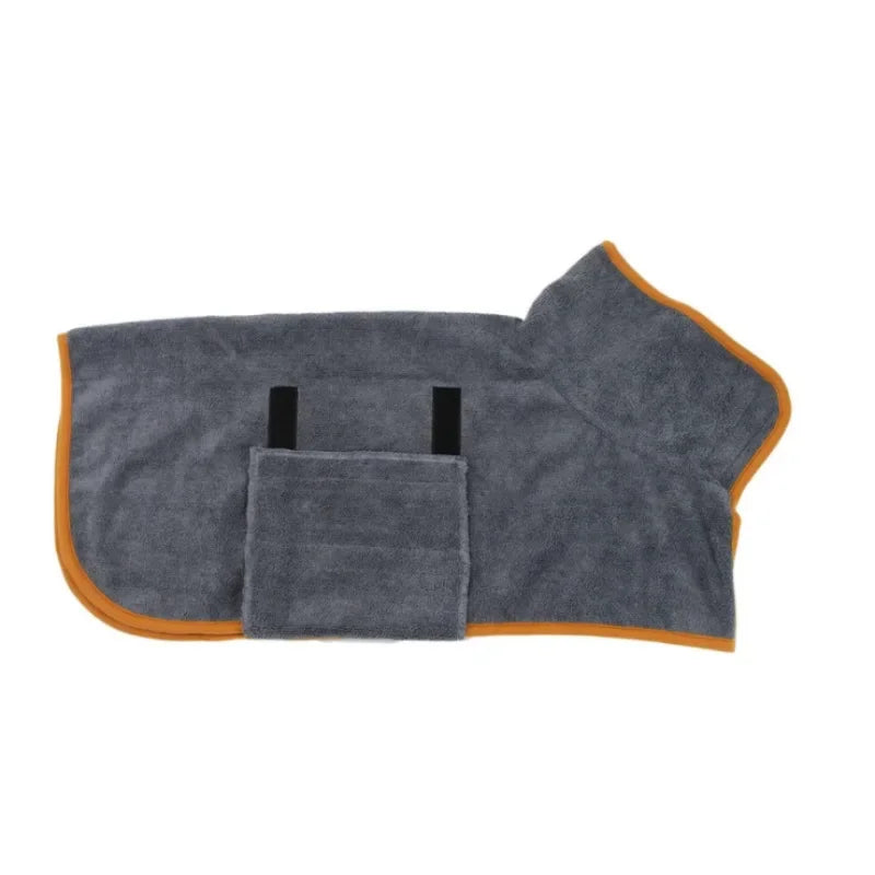 Ultimate Pet Bathrobe: Adjustable, Super Absorbent Towel for All Dog Sizes - Fast Drying & Moisture Wicking