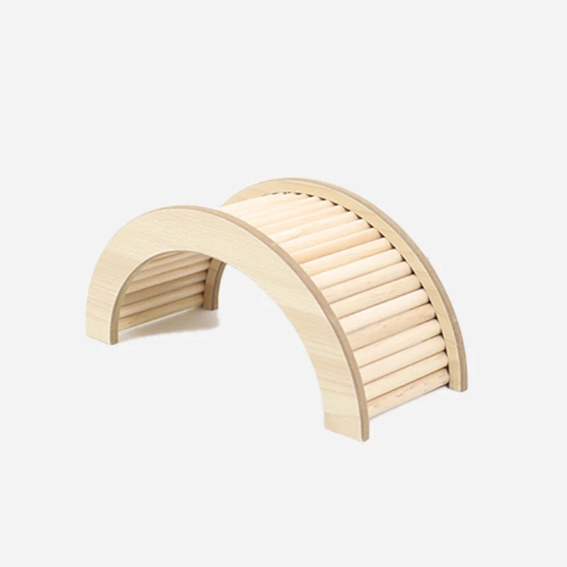 Wooden Climbing Ladder Bridge for Small Animals - Perfect for Hamsters, Guinea Pigs, and Rats - Safe, Durable, and Fun Cage Accessory