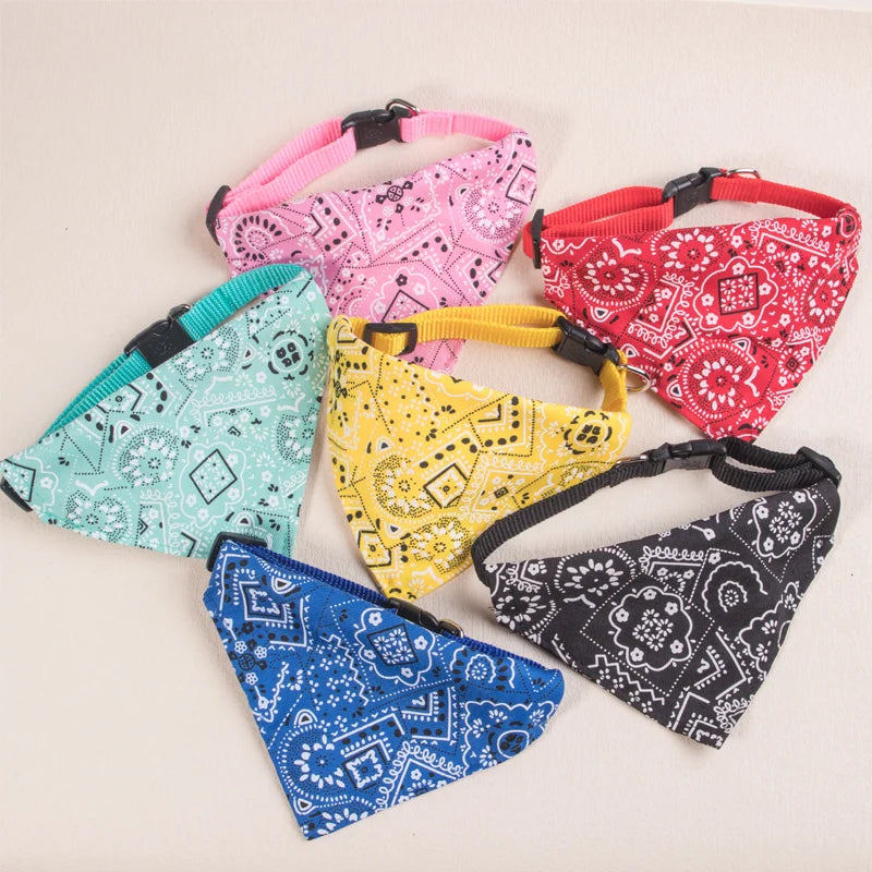Stylish Adjustable Scarf Bandana Collar for Small Dogs and Cats - Perfect for Fashionable Pets!