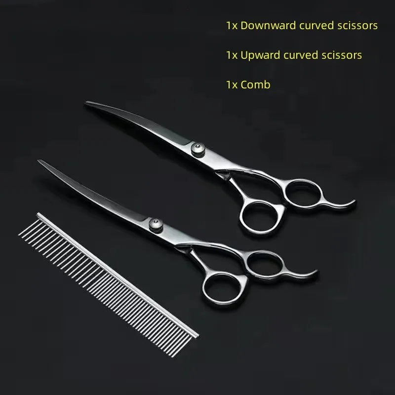 Professional Pet Grooming Scissors Set for Dogs - Perfect for Trimming, Styling, and Nail Care