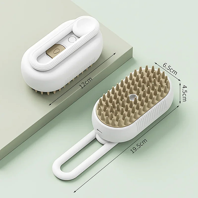 Revolutionary 3-in-1 Steam Brush for Cats and Dogs – Effortless Grooming, Gentle Massage, and Effective Hair Removal!
