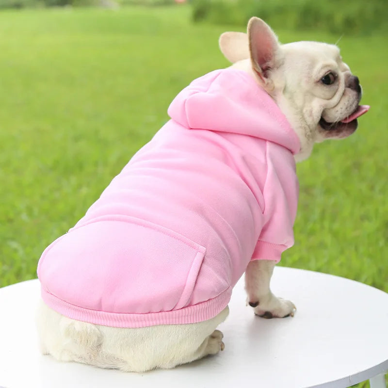 Cozy Up Your Pup: Stylish Dog Winter Hooded Sweatshirt for Small to Medium Breeds - Perfect for Chihuahuas and French Bulldogs!