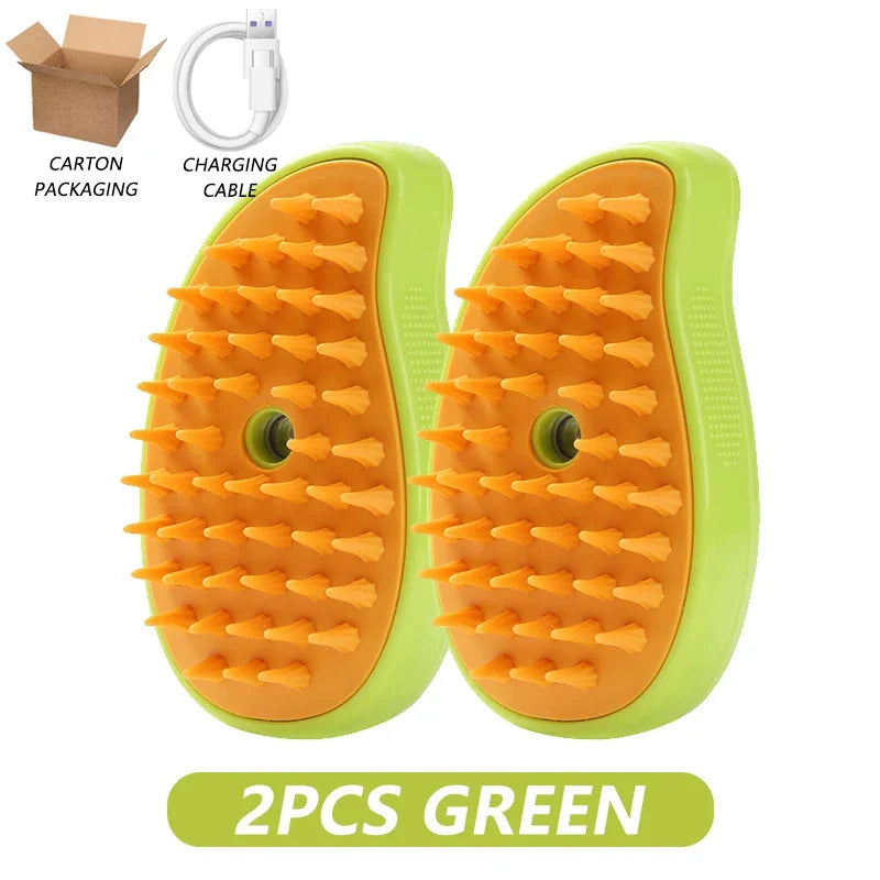 Revolutionary 3-In-1 Steamy Brush for Effortless Pet Grooming: Electric Comb for Hair Removal, Cleaning, and Massage for Cats and Dogs