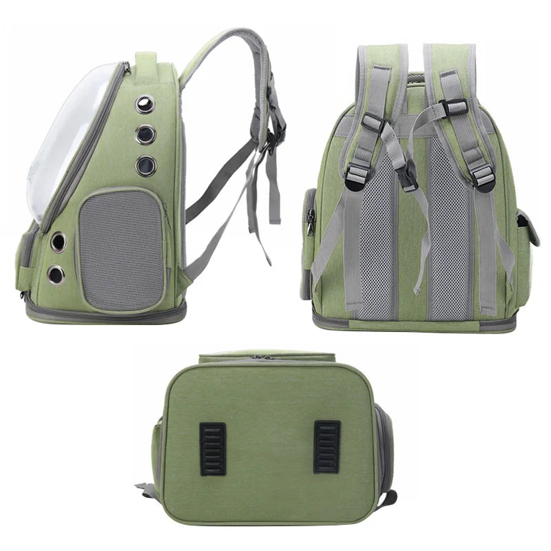 Stylish Transparent Cat Carrier Backpack - Perfect for Outdoor Adventures with Your Feline Friend!