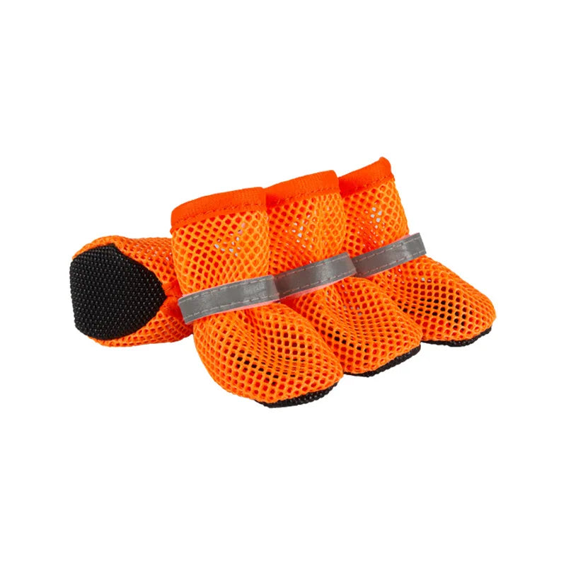 Protect Your Pup's Paws with Our 4-Piece Non-Slip Breathable Dog Boots – Perfect for Small to Medium Dogs!