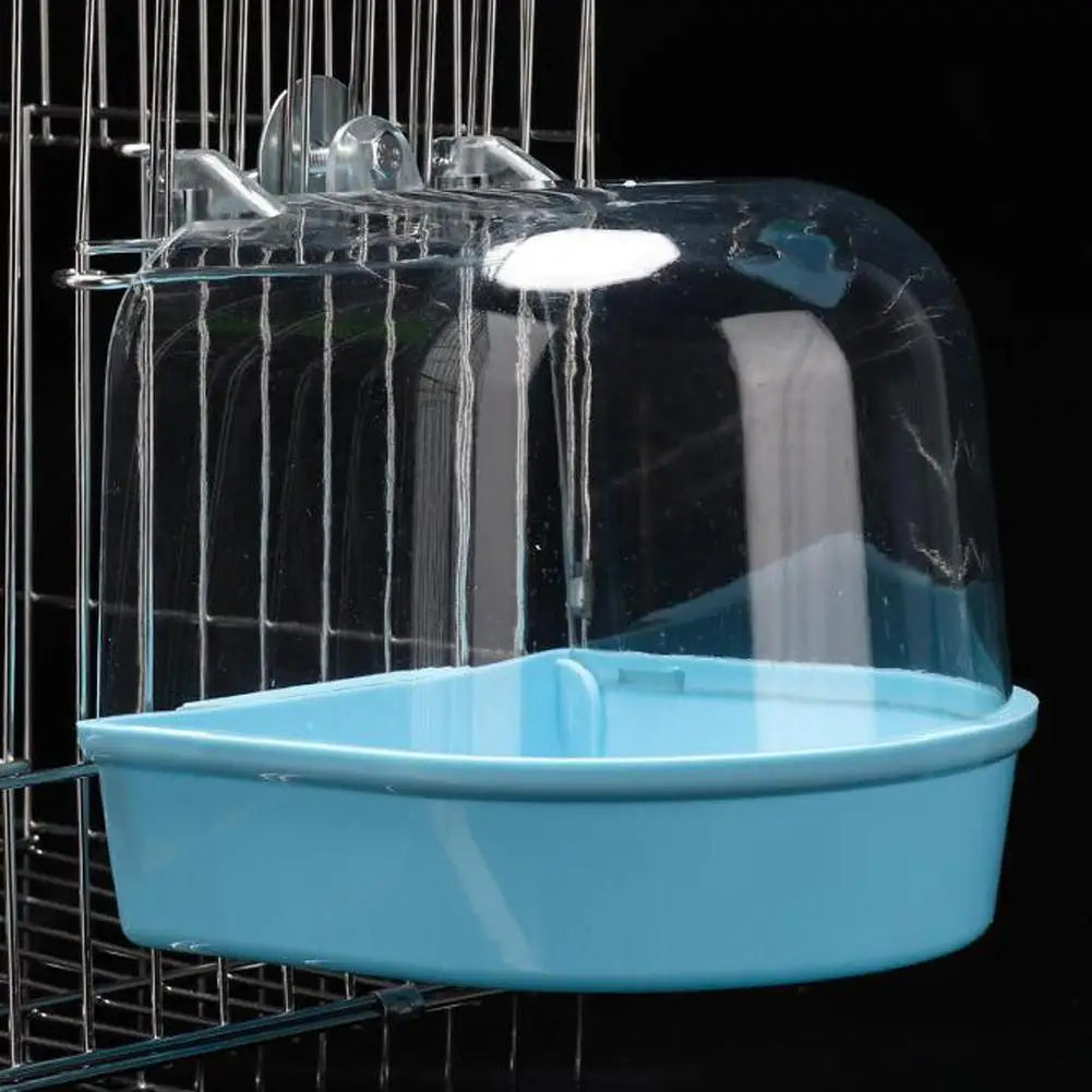 Delight Your Feathered Friends with Our Waterproof and Easy-to-Clean Hanging Bird Bath - Perfect for Parrots and Mynahs!