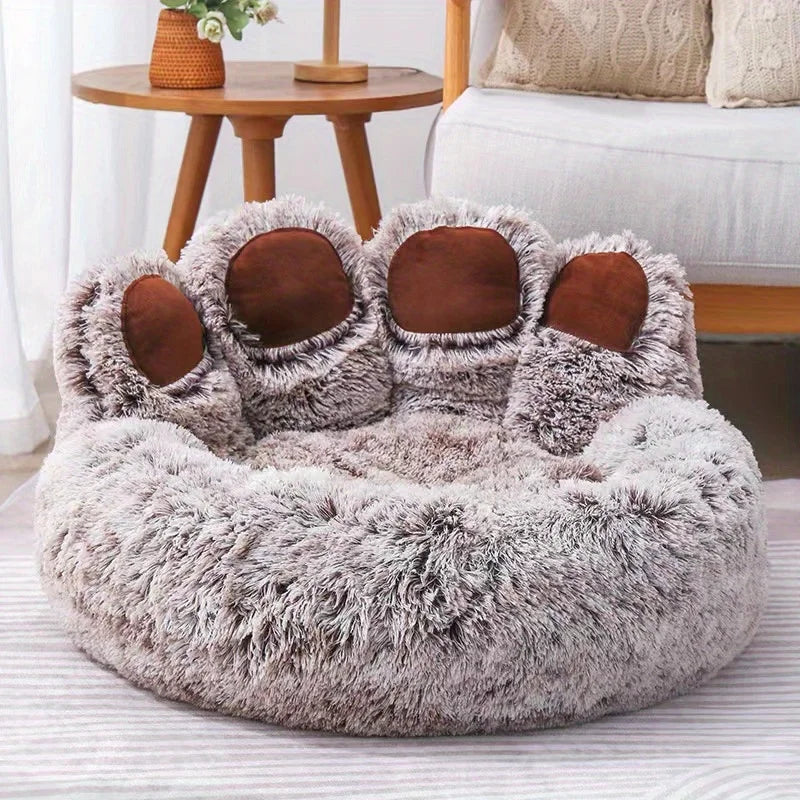 Paw-sitively Adorable Dog Bed: The Cozy Bear Paw Wonderland for Your Furry Friends!
