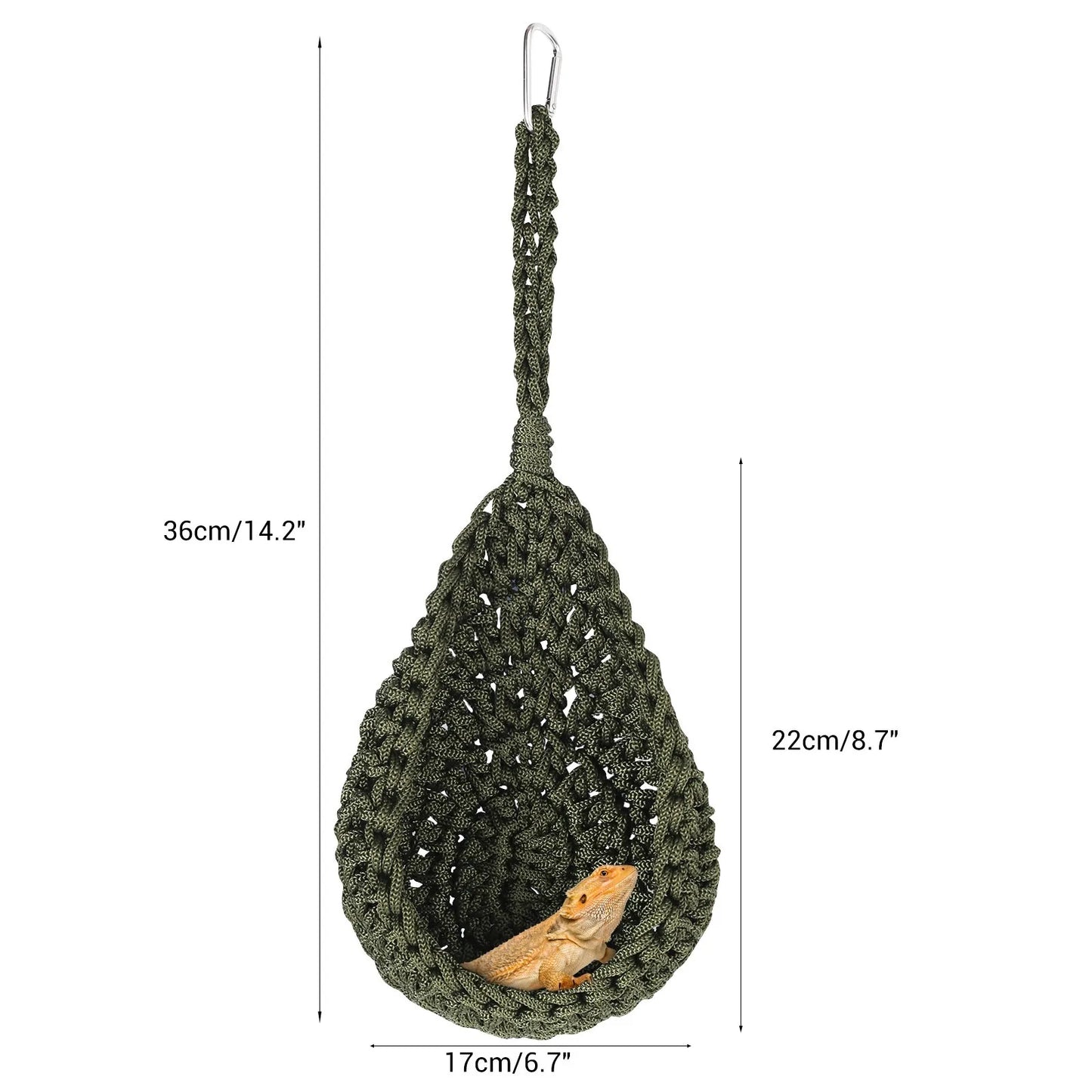 Cozy Reptile Hammock for Bearded Dragons, Chameleons, Hermit Crabs, Geckos, and Snakes - Perfect Sleeping Bed and Lizard Lounge!