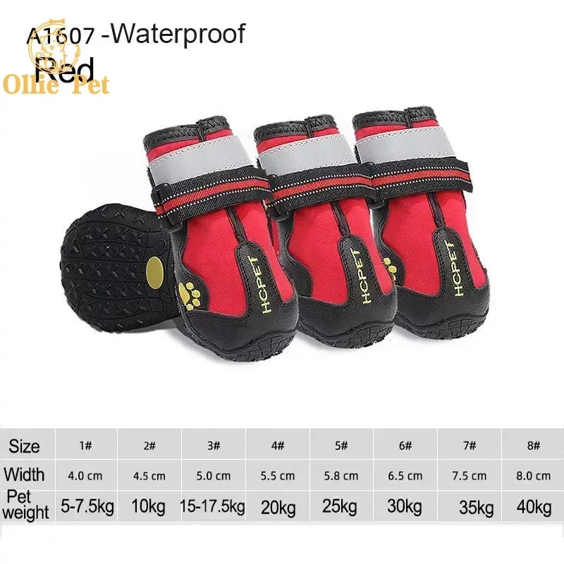 Keep Your Pup Stylish and Safe with Our Waterproof Anti-Slip Dog Boots - Perfect for Autumn and Winter Adventures!