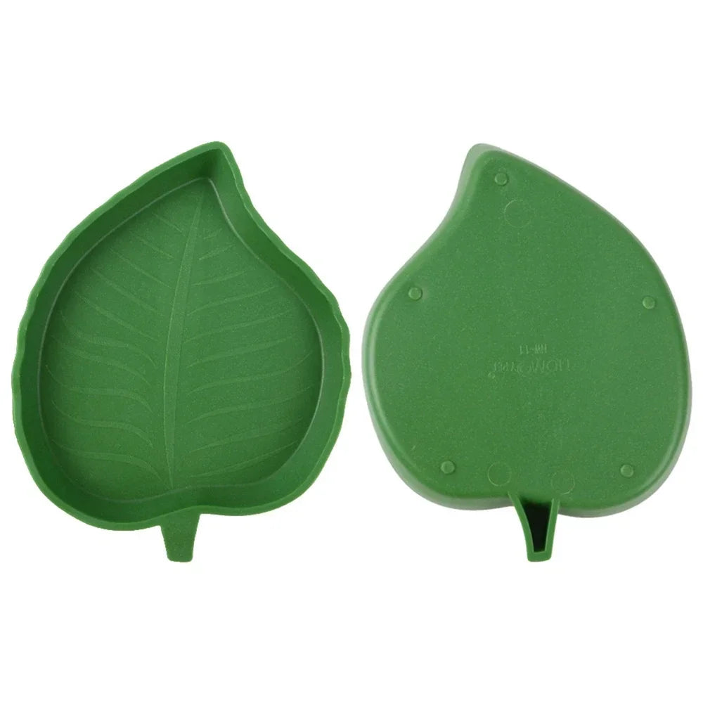 Leaf-Shaped Reptile Feeder Bowl for Turtles, Lizards, Hamsters, and Snakes – Perfect Pet Supply for Small Animals
