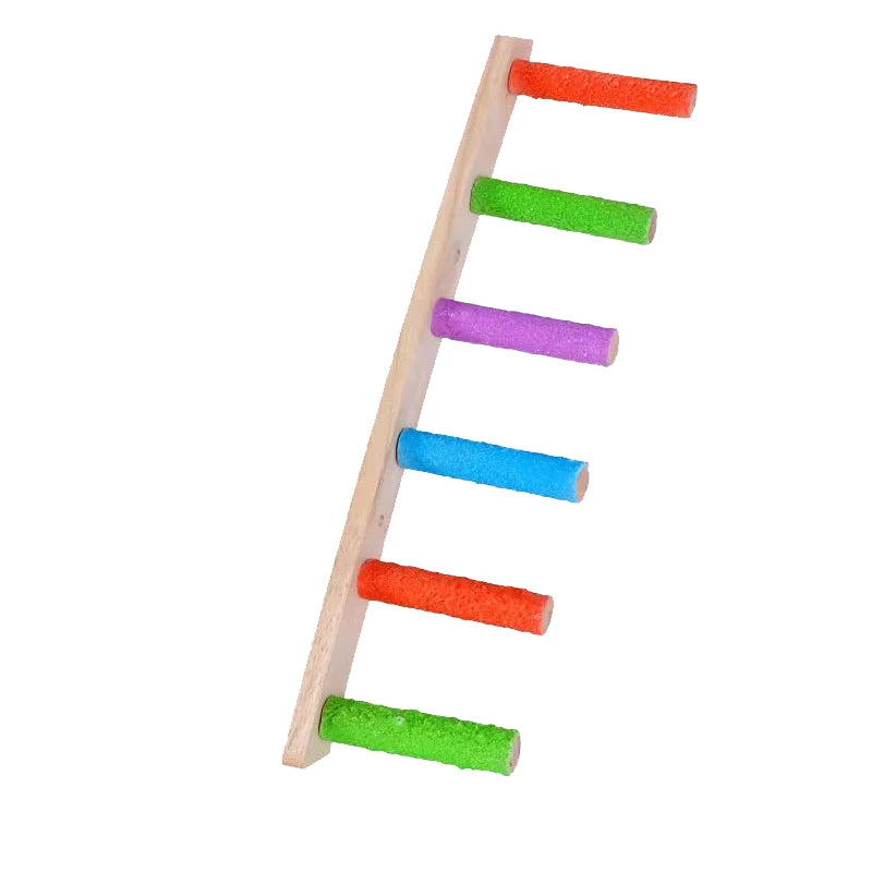 Engaging and Fun Wooden Bird Climbing Ladder - 4/6/8 Step Parrot Toy for Interactive Play and Exercise