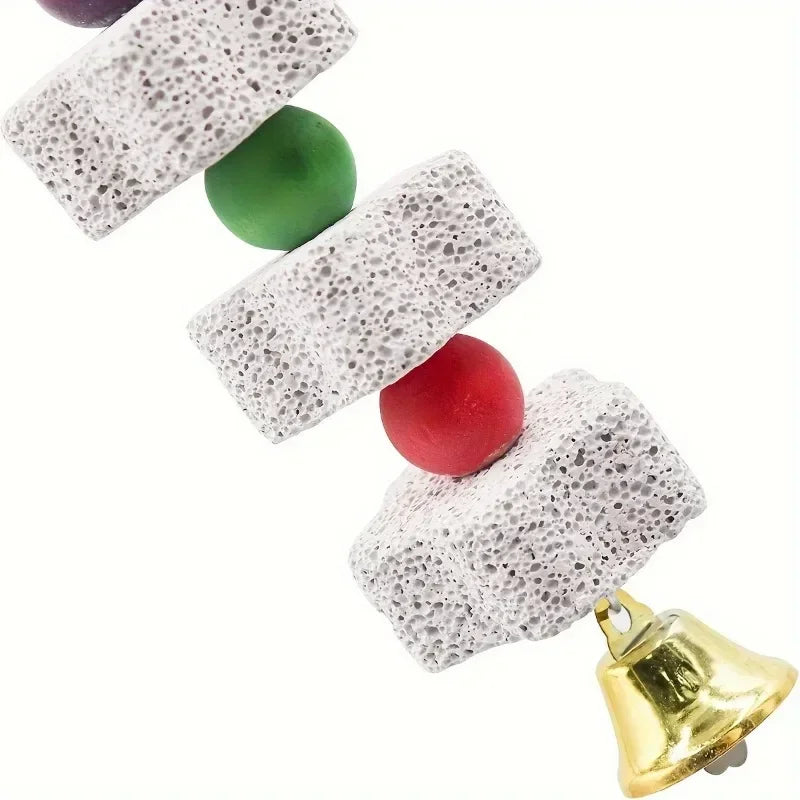 Bright and Engaging Flower-Shaped Bird Molar Toy - Perfect for Parrots, Chinchillas, and Squirrels!