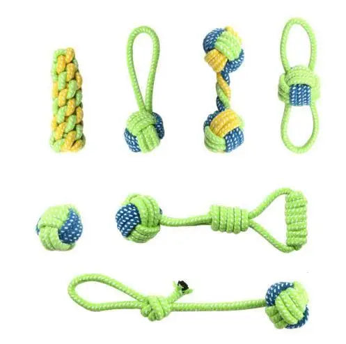 Engaging and Safe Interactive Dog Toys - Cotton Rope Balls for Dental Care and Endless Fun!
