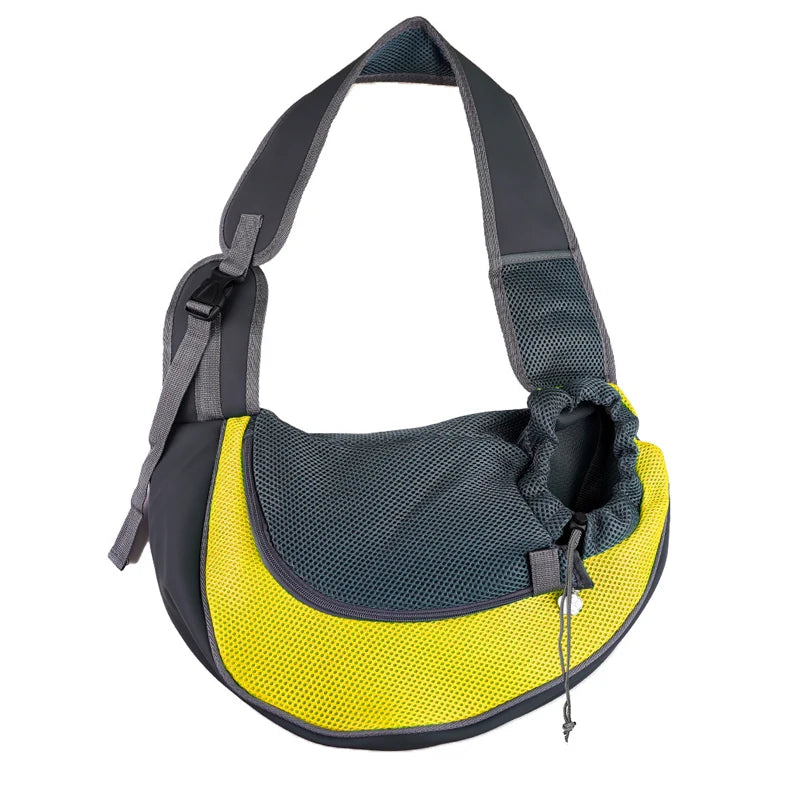 Stylish Pet Carrier Backpack for Dogs and Cats - Travel Tote Sling Bag with Breathable Mesh