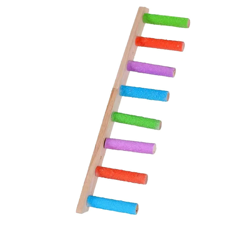 Engaging and Fun Wooden Bird Climbing Ladder - 4/6/8 Step Parrot Toy for Interactive Play and Exercise