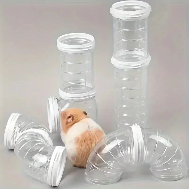 Creative Hamster Plastic Tube Maze Tunnel - DIY Fun for Your Golden Hamster!