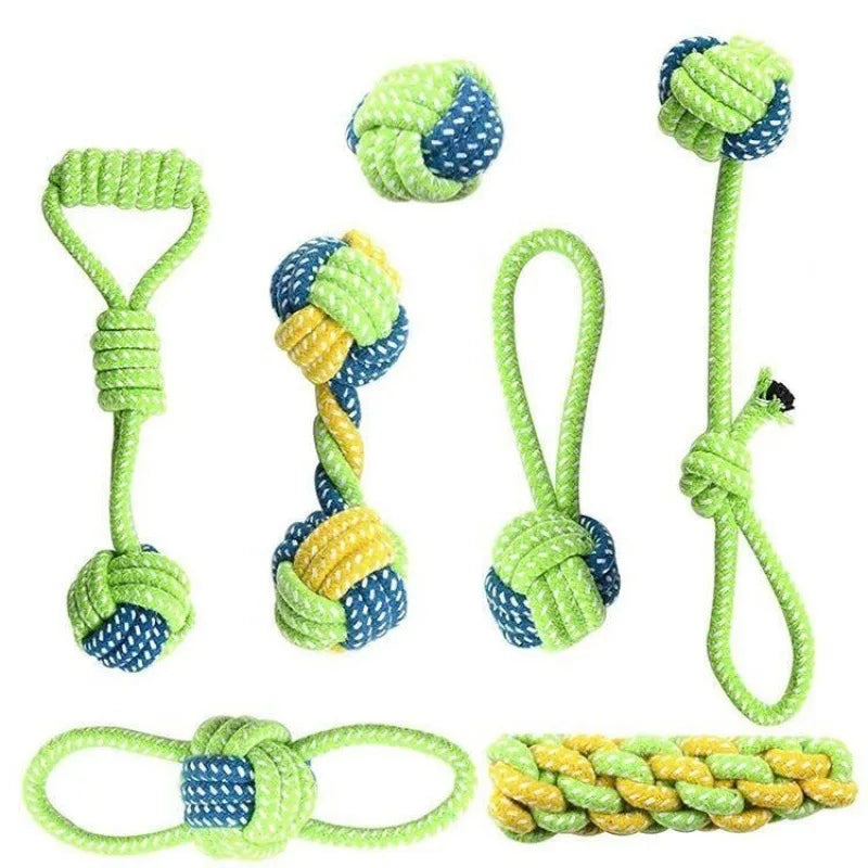Engaging and Safe Interactive Dog Toys - Cotton Rope Balls for Dental Care and Endless Fun!