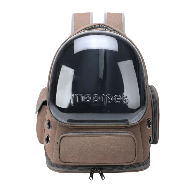 Stylish Transparent Cat Carrier Backpack - Perfect for Outdoor Adventures with Your Feline Friend!
