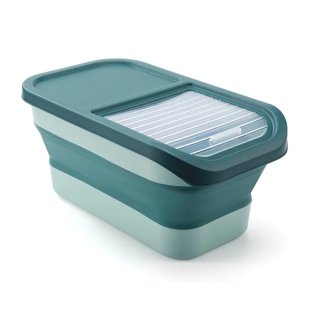 Versatile 13/33LB Collapsible Dog & Cat Food Storage Container - Airtight, Space-Saving Design for Pet Food and Grains