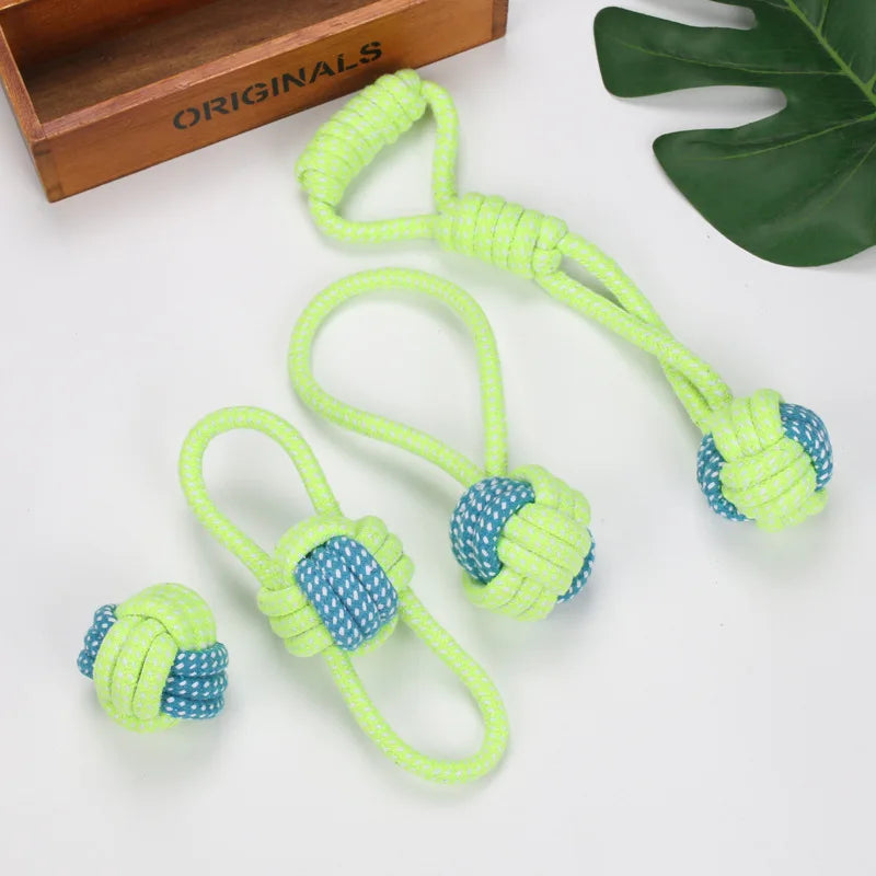Engaging and Safe Interactive Dog Toys - Cotton Rope Balls for Dental Care and Endless Fun!