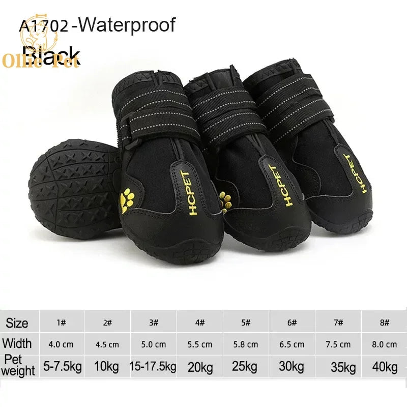Keep Your Pup Stylish and Safe with Our Waterproof Anti-Slip Dog Boots - Perfect for Autumn and Winter Adventures!