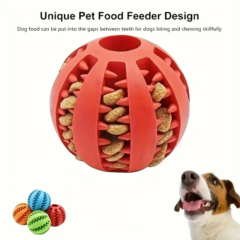 Bounce & Chew: Nontoxic Rubber Dog Toy Ball for Happy, Healthy Playtime!