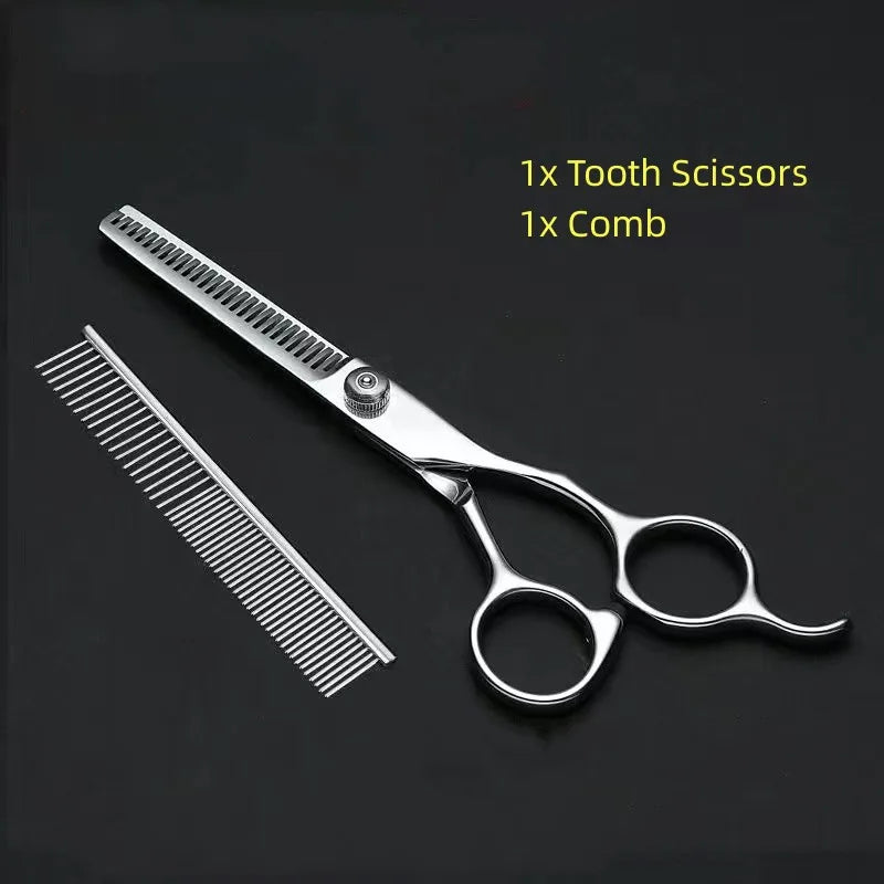 Professional Pet Grooming Scissors Set for Dogs - Perfect for Trimming, Styling, and Nail Care