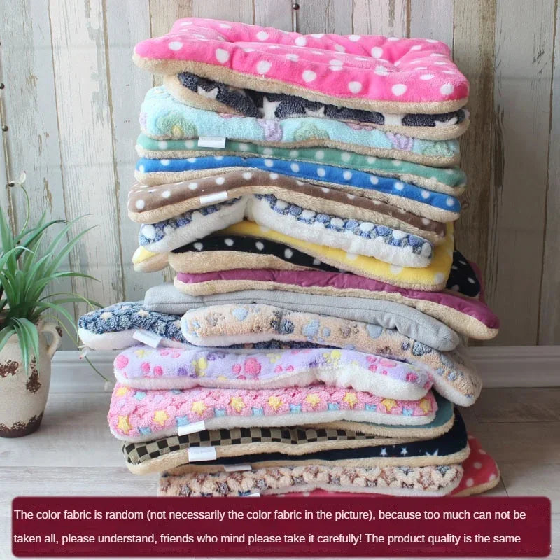 Cozy Double-Sided Pet Mat for Cats and Small Dogs - Soft Plush Sleeping Pad and Travel Blanket